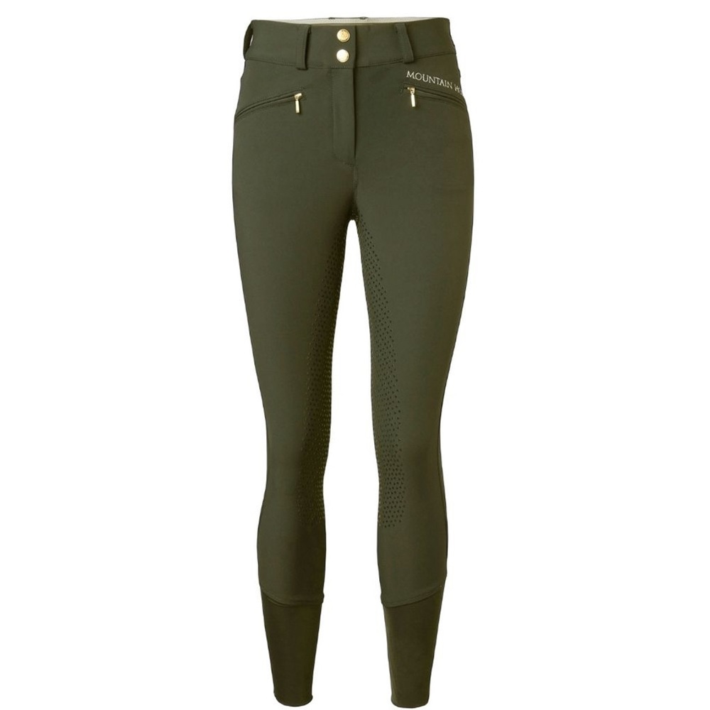 Mountain Horse Ladies Diana Full Seat Silicone Grip Breeches in Green size 24